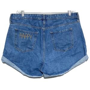 Wild Fable Jean Mom Shorts Happy Pocket Highest Rise Denim Womens 16 / 33R Boho